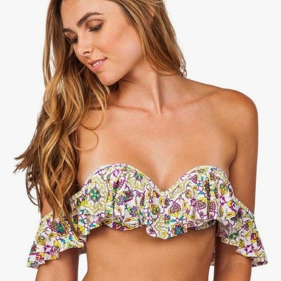 Radio Fiji Turkish Delights Dharma Underwire Flounce Mold Cup Bikini Top Small - Picture 1 of 6